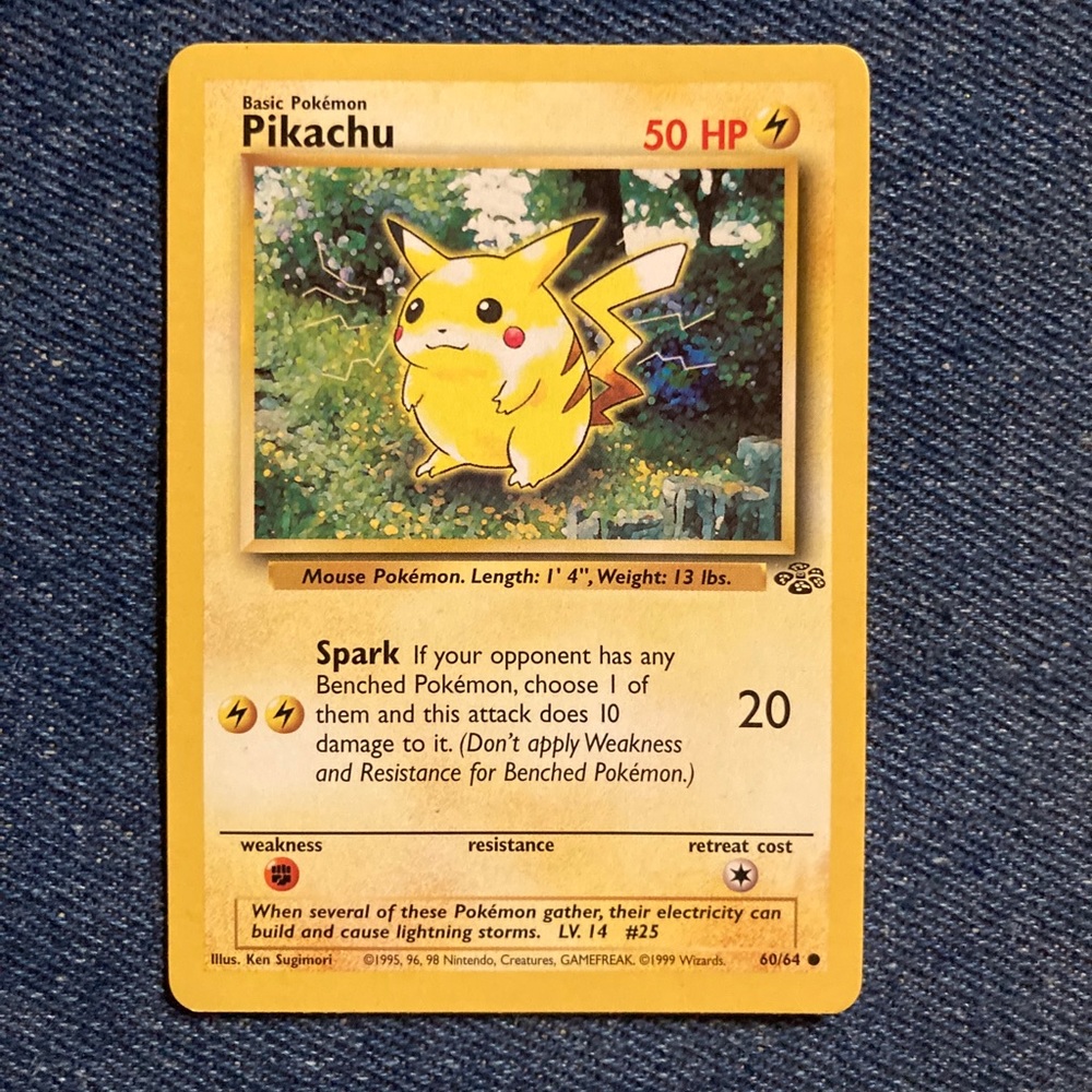 RARE: Jungle Set Pikachu Pokémon Card